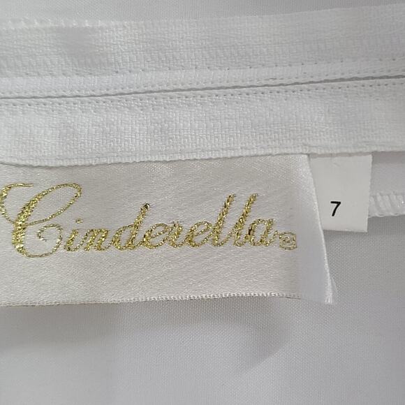 Cinderella embroidered & beaded flower girl party dress white Size 7 wedding - Picture 10 of 10